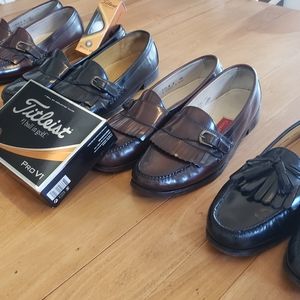 4 pair of Cole Haan Pinch Buckle dress shoes. Size 11.5